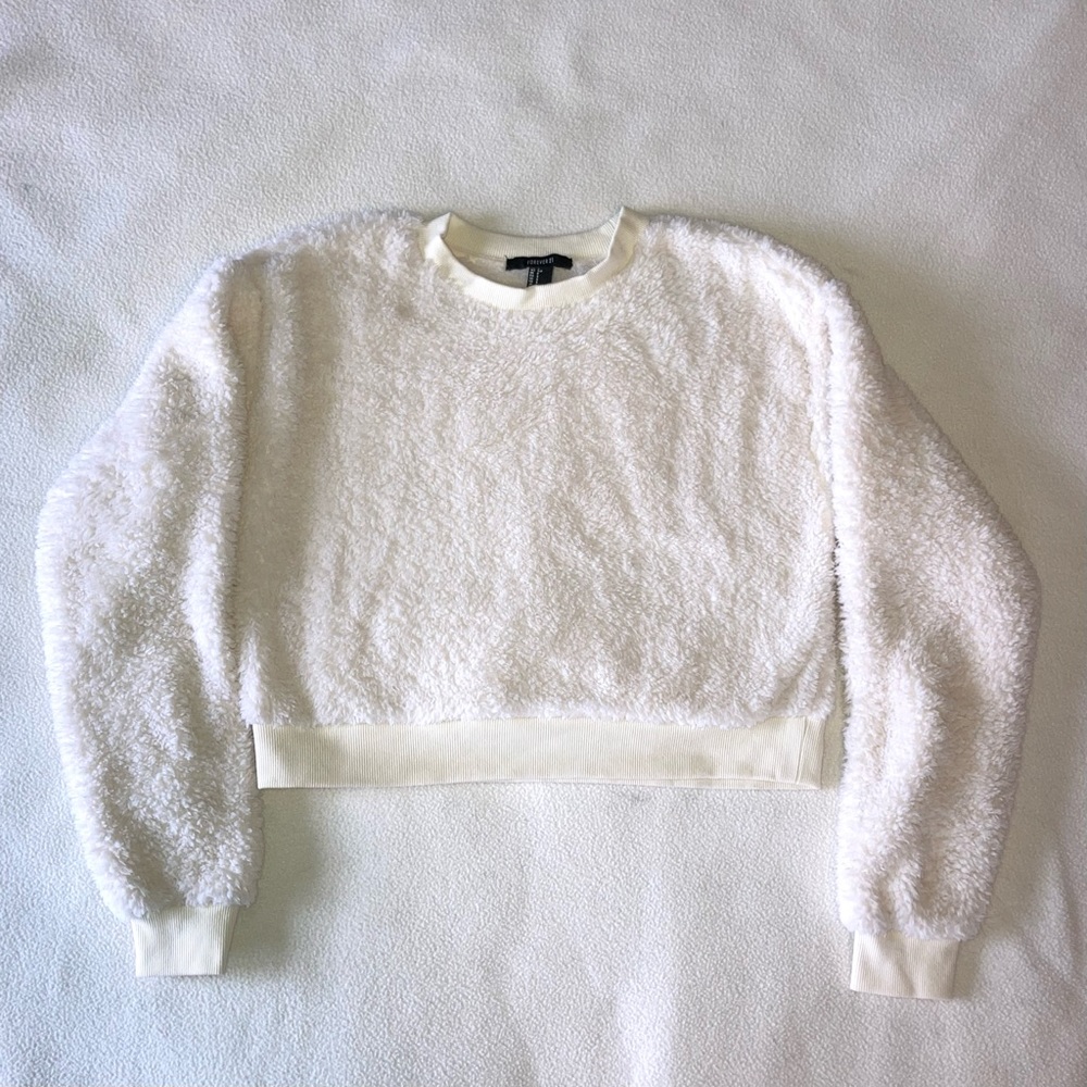 Forever 21 Fluffy Cropped Sweatshirt